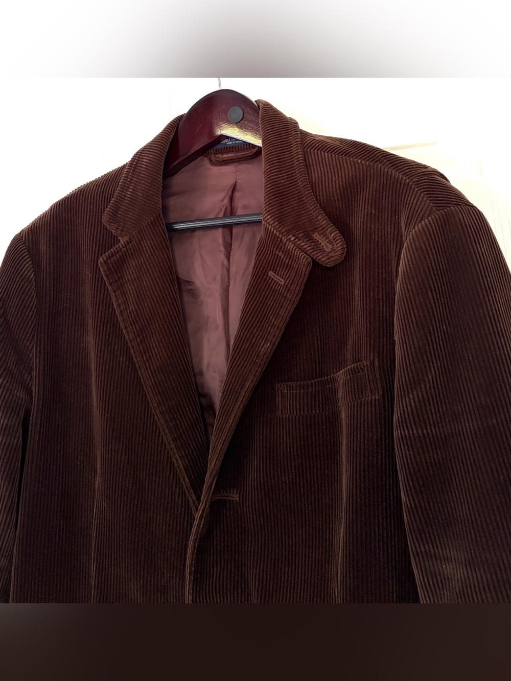 Polo Ralph Lauren Vintage Brown Corduroy 100% Cotton Sport Coat Blazer Large - Picture 2 of 16